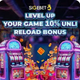 sigebet level up your game 10% unli reload bonus 