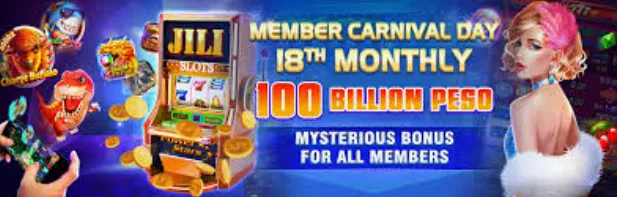 lodislot member carnival day 18th monthly 100 billion peso mysterious bonus for all members 