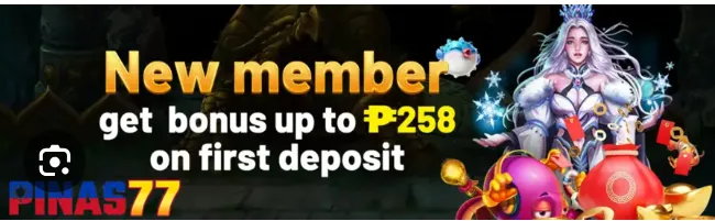 pinas77 online casino philippines new member get bonus up to 258 pesos on first deposit 