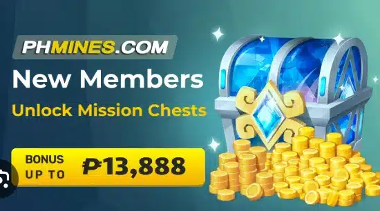 phmines online casino philippines new members unlock mission chests bonus up to 13,888